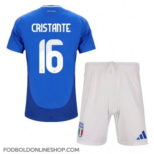 Italien Bryan Cristante #16 Hjemme Trøje Børn EM 2024 Kortærmet (+ Korte bukser)